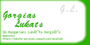 gorgias lukats business card